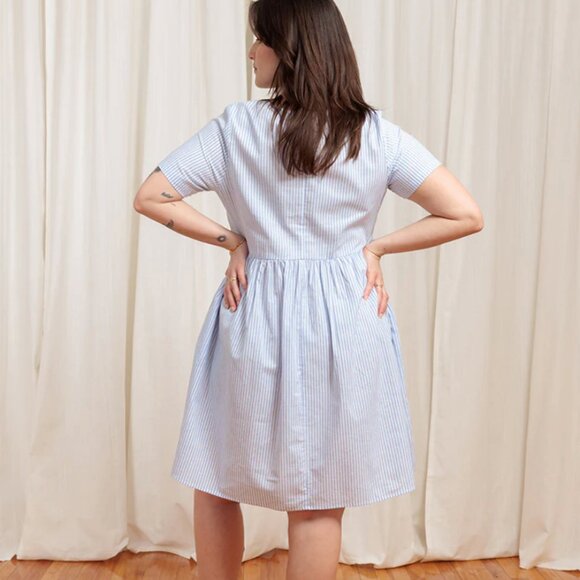 BNWOT Tradlands Nico Dress in "Harbor" (Blue & White Stripes) 2XL - Picture 2 of 3